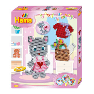 Hama iron-on beads cat dress-up set gift box – 2,500 beads